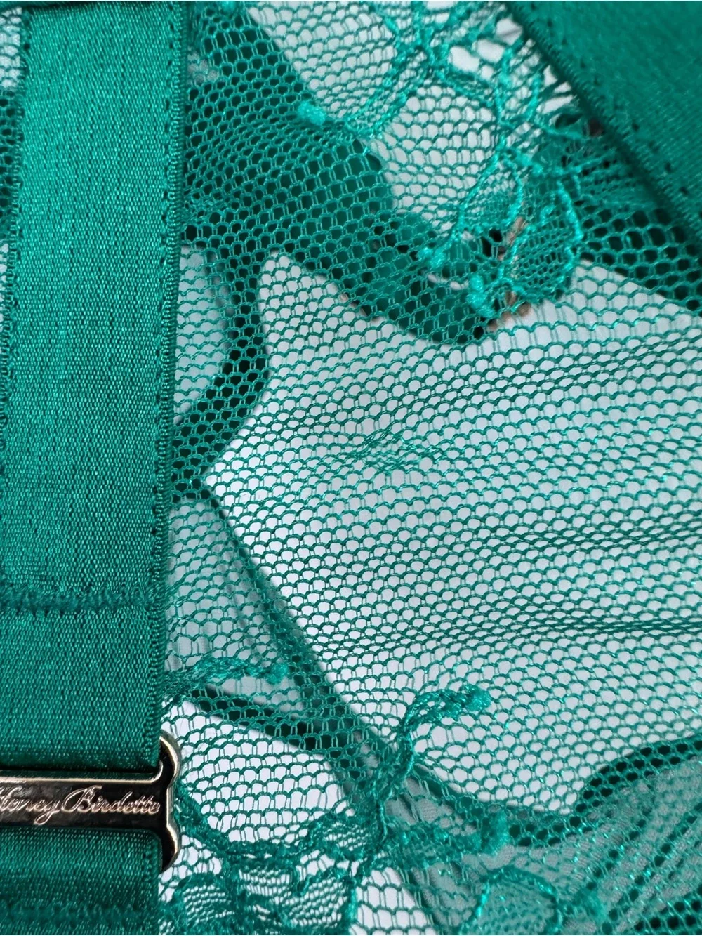 Honey Birdette Belinda Bodysuit Green Lace Thong Playsuit One Piece - Picture 7 of 15
